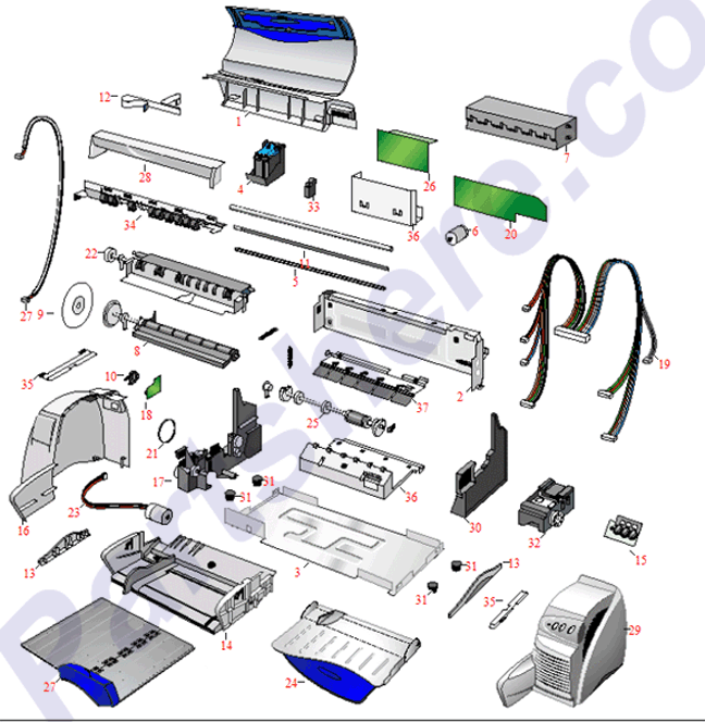 [DIAGRAM] 5500 Printer Parts Diagram